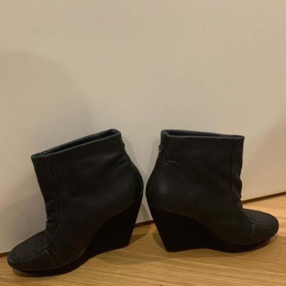 Adidas x SILVER S 500 leather wedge boot size 7.5